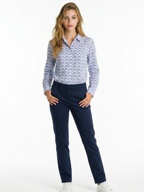 Talbots Purple Patterned Button-Down Shirt